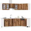 11 Piece Kitchen Cabinet Set Lyon Old Wood Engineered Wood