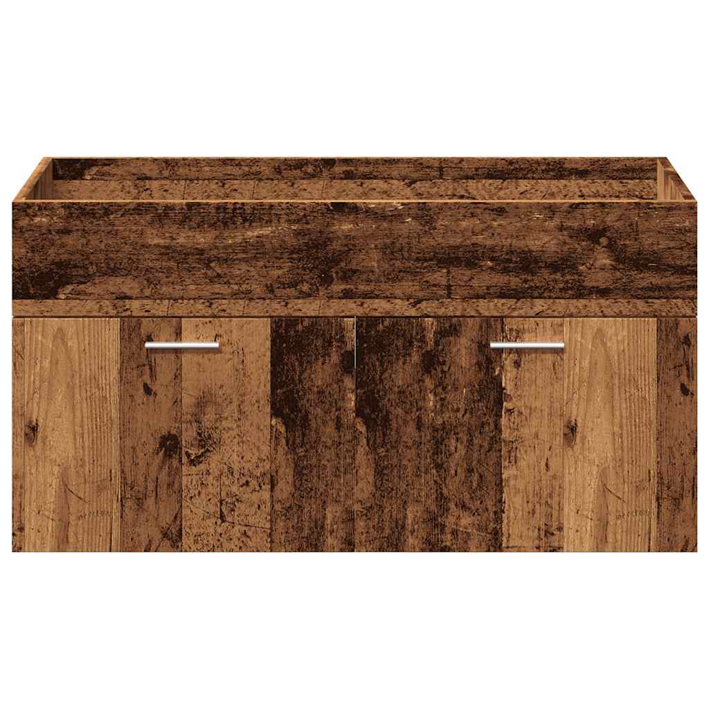 4 Piece Bathroom Furniture Set Old Wood Engineered Wood