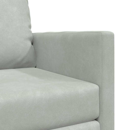 Floor Sofa Bed with Cushion Light grey 74 x 77 x 81 cm Velvet