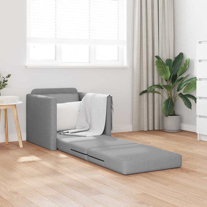 Floor Sofa Bed with Cushion Light grey 74 x 77 x 81 cm Fabric
