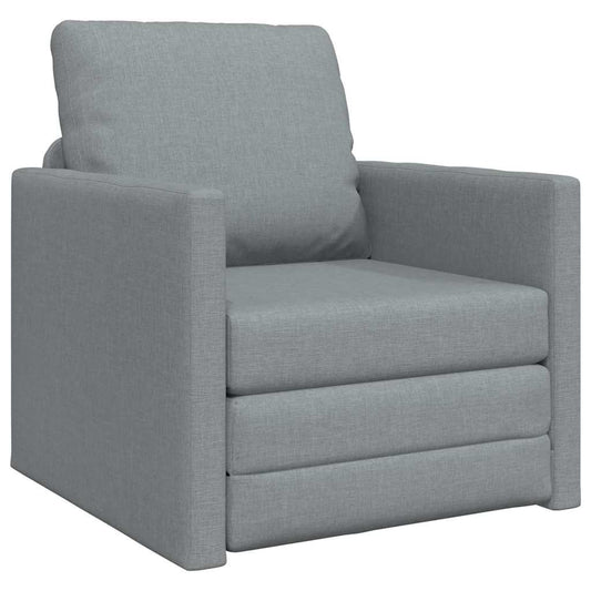 Floor Sofa Bed with Cushion Light grey 74 x 77 x 81 cm Fabric