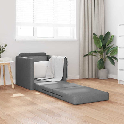Floor Sofa Bed with Cushion Dark grey 74 x 77 x 81 cm Fabric