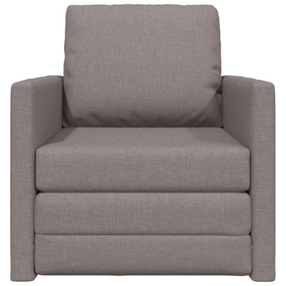 Floor Sofa Bed with Cushion Taupe 74 x 77 x 81 cm Fabric