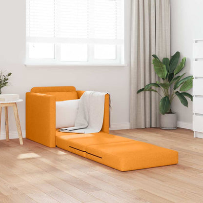 Floor Sofa Bed with Cushion Dark yellow 74 x 77 x 81 cm Fabric