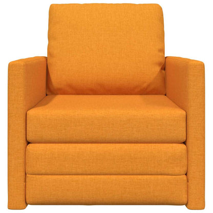 Floor Sofa Bed with Cushion Dark yellow 74 x 77 x 81 cm Fabric