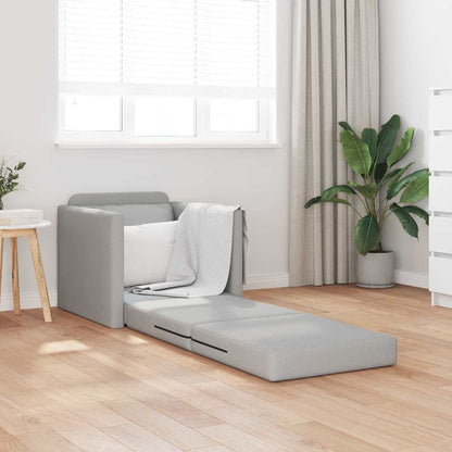 Floor Sofa Bed with Cushion Cloud grey 74 x 77 x 81 cm Fabric