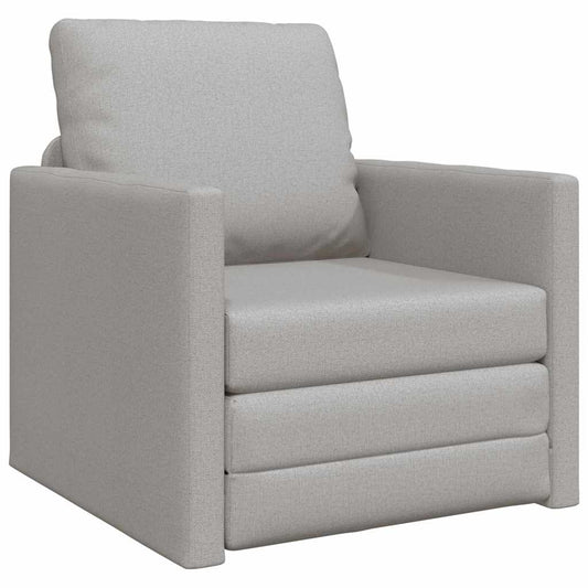 Floor Sofa Bed with Cushion Cloud grey 74 x 77 x 81 cm Fabric