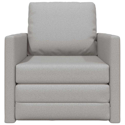 Floor Sofa Bed with Cushion Cloud grey 74 x 77 x 81 cm Fabric