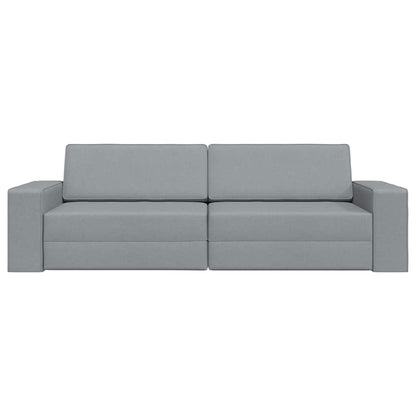 Floor Sofa Bed Light grey 245 x 78 x 77 cm Fabric
