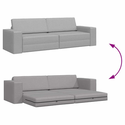 Floor Sofa Bed Cloud grey 245 x 78 x 77 cm Fabric