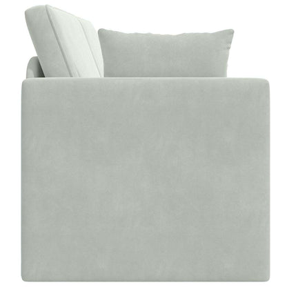 Floor Sofa Bed Light grey 213 x 76 x 77 cm Velvet