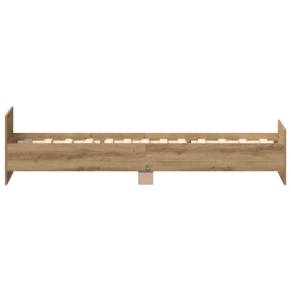 Bed Frame without Mattress Artisan Oak 90x190 cm Single Engineered Wood