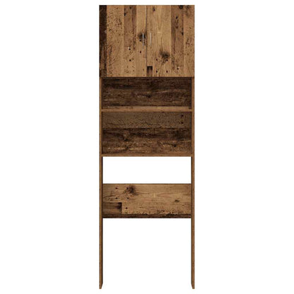 Washing Machine Cabinet Old Wood 64x24x190 cm Engineered Wood