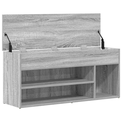 Shoe Bench Grey Sonoma 102x30.5x45 cm Engineered Wood