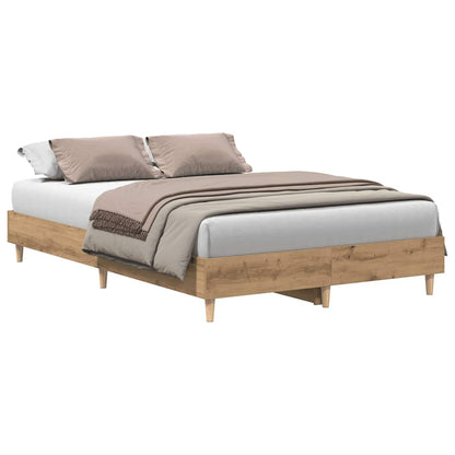 Bed Frame No Mattress Artisan Oak 120x200 cm Engineered Wood