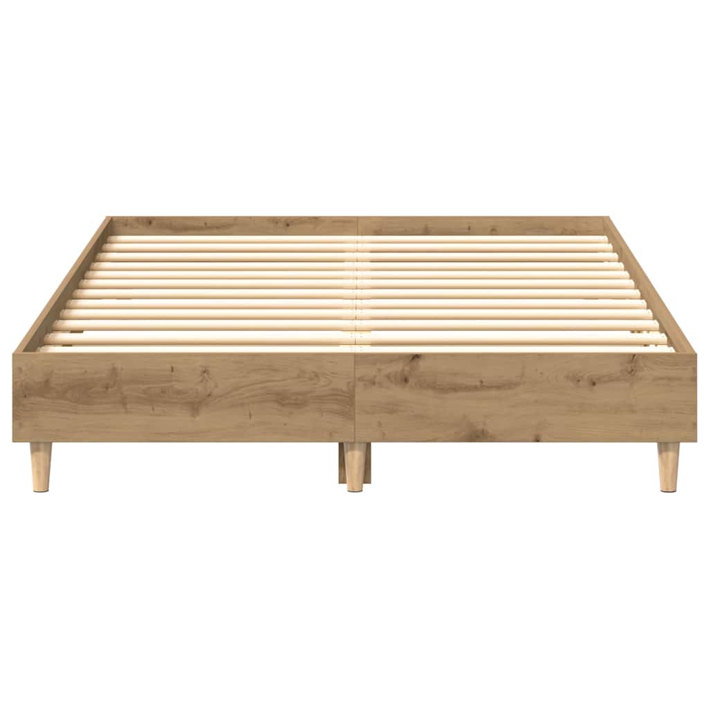 Bed Frame No Mattress Artisan Oak 120x200 cm Engineered Wood