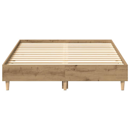 Bed Frame No Mattress Artisan Oak 120x200 cm Engineered Wood