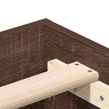Bed Frame No Mattress Brown Oak 100x200 cm Engineered Wood