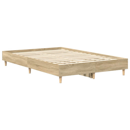 Bed Frame No Mattress Sonoma Oak 140x190 cm Engineered Wood