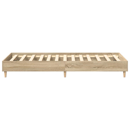 Bed Frame No Mattress Sonoma Oak 75x190 cm Small Single Engineered Wood