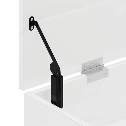 Shoe Bench High Gloss White 102x30.5x45 cm Engineered Wood