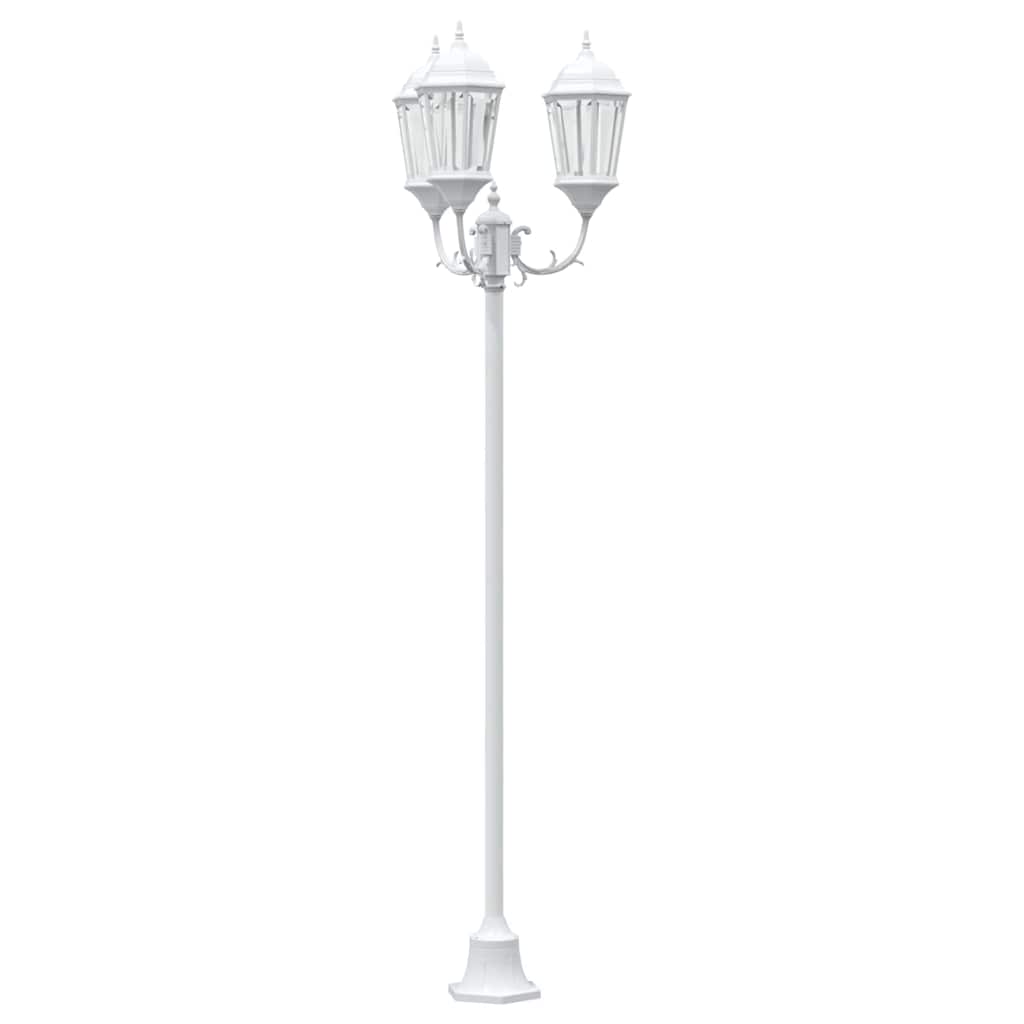 Garden Light White 57 x 49 x 241 cm Aluminium and Glass