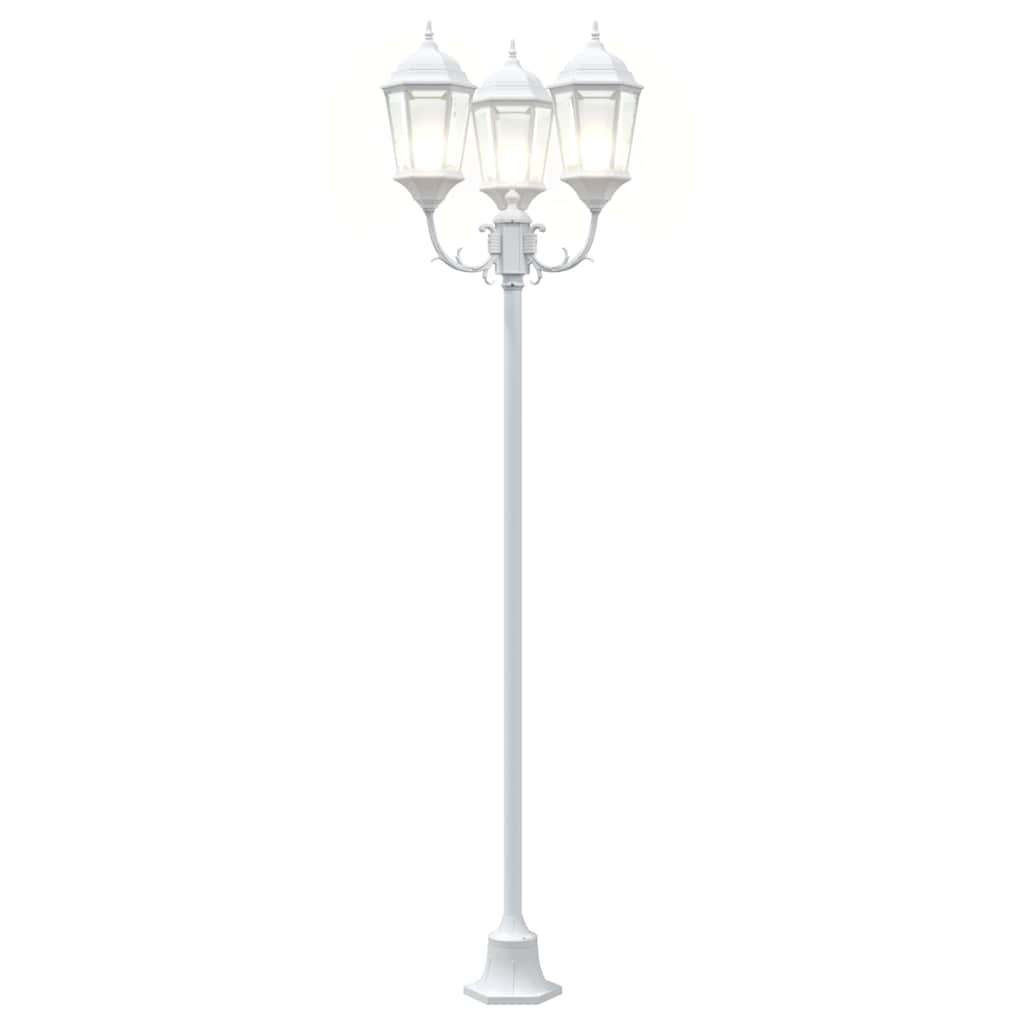 Garden Light White 57 x 49 x 241 cm Aluminium and Glass