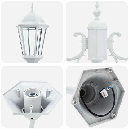 Garden Light White 68 x 20 x 235 cm Aluminium and Glass