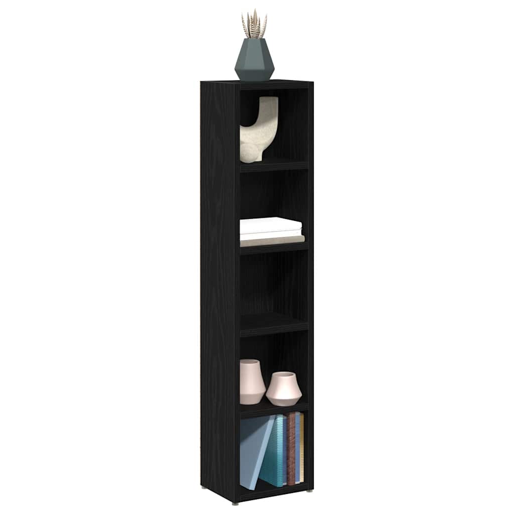CD Cabinets 2 pcs Black Oak 21x16x93.5 cm Engineered Wood