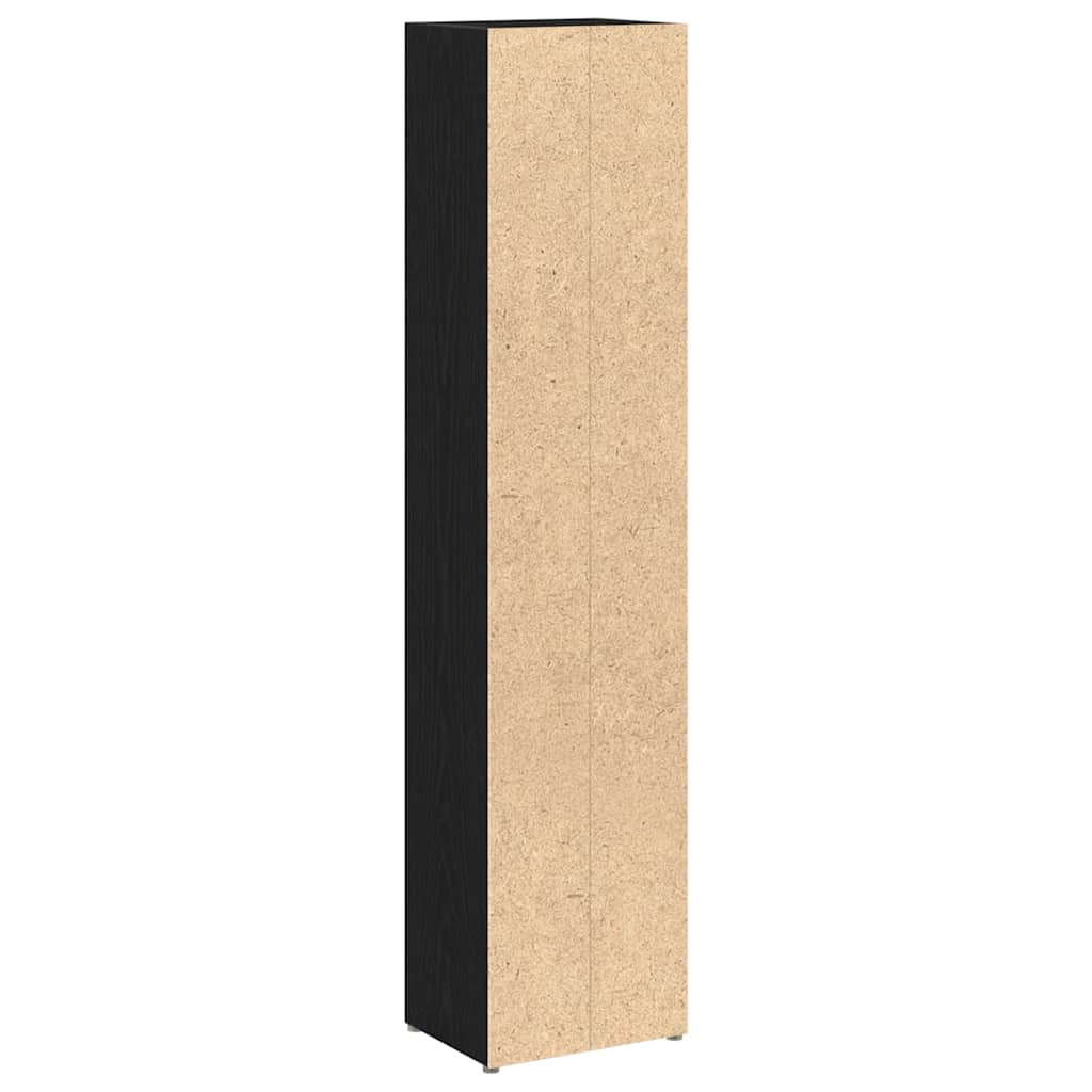 CD Cabinets 2 pcs Black Oak 21x16x93.5 cm Engineered Wood