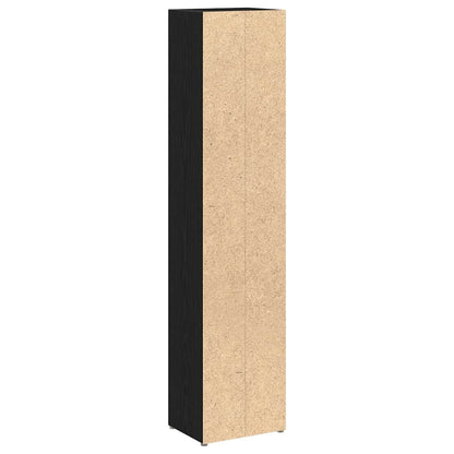 CD Cabinets 2 pcs Black Oak 21x16x93.5 cm Engineered Wood