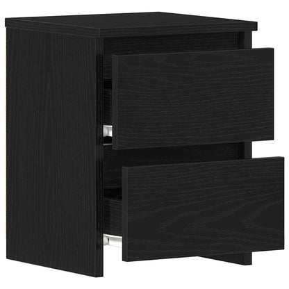 Bedside Cabinet Black Oak 30 x 30 x 40 cm Engineered Wood