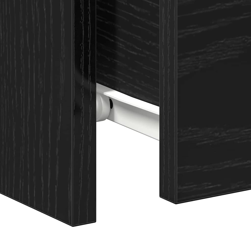 Bedside Cabinet 2 pcs Black Oak 30 x 30 x 40 cm Engineered Wood