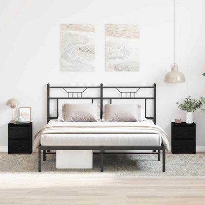 Bedside Cabinet 2 pcs Black Oak 30 x 30 x 40 cm Engineered Wood
