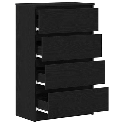 Sideboard Black Oak 60x35x98.5 cm Engineered Wood