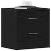 Bedside Cabinet Black Oak 40x30x40 cm Engineered Wood