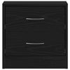 Bedside Cabinet Black Oak 40x30x40 cm Engineered Wood