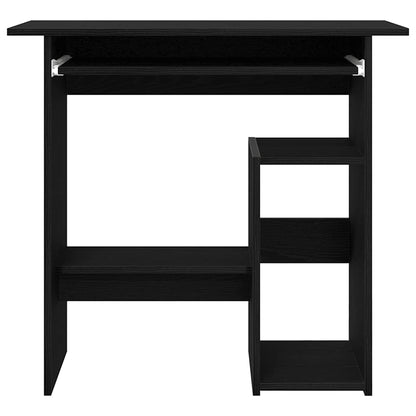 Desk Black Oak 80x45x74 cm Engineered Wood