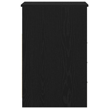 Drawer Cabinet Black Oak 40x50x76 cm Engineered Wood