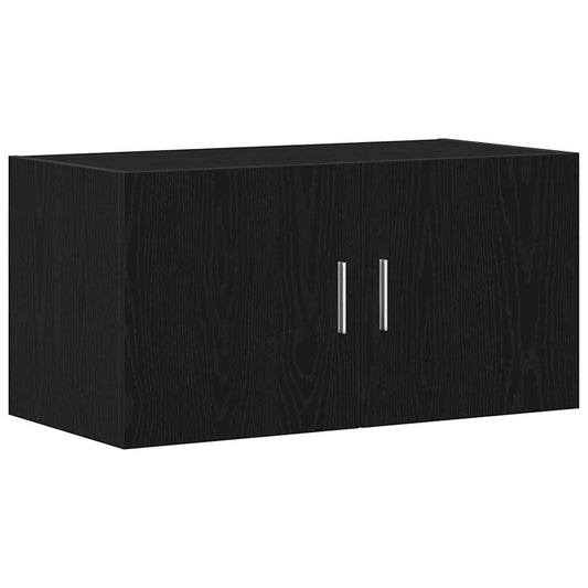 Wall Cabinet Black Oak 80x39x40 cm Engineered Wood