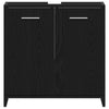 Bathroom Sink Cabinet Black Oak 60x33x60 cm Engineered Wood