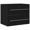 Bathroom Sink Cabinet Black Oak 60x38.5x48 cm Engineered Wood