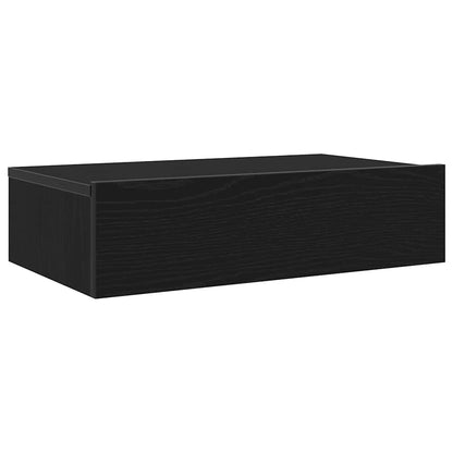 TV Cabinet with LED Lights Black Oak 60x35x15.5 cm