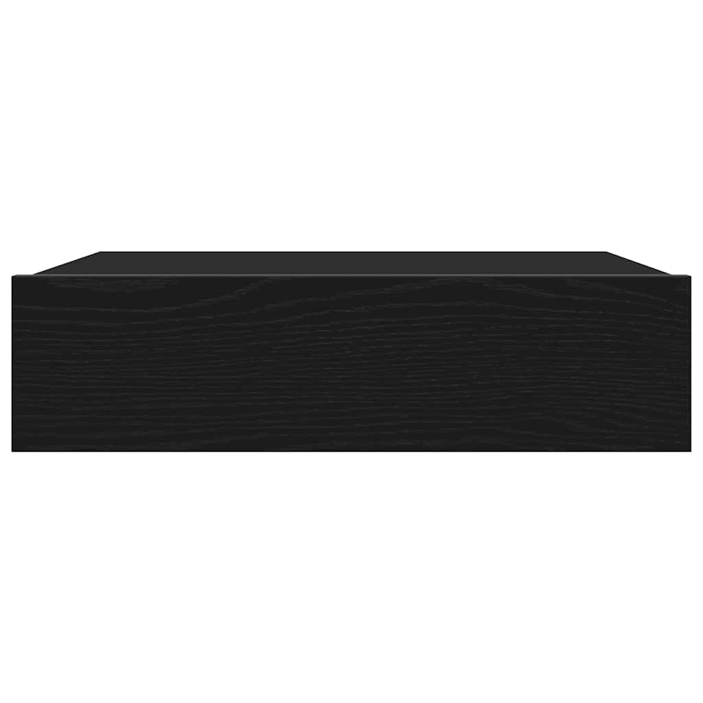 TV Cabinet with LED Lights Black Oak 60x35x15.5 cm