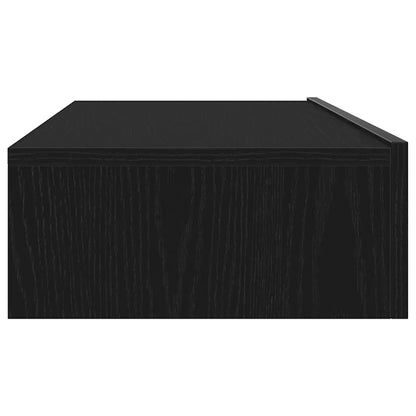 TV Cabinet with LED Lights Black Oak 60x35x15.5 cm