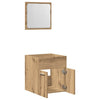 2 Piece Bathroom Furniture Set Artisan Oak Engineered Wood