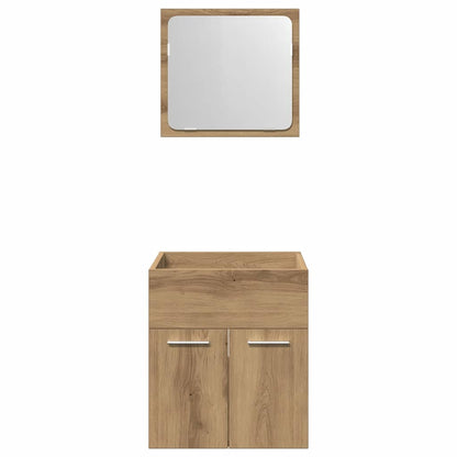 2 Piece Bathroom Furniture Set Artisan Oak Engineered Wood