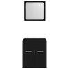 2 Piece Bathroom Furniture Set Black Oak Engineered Wood