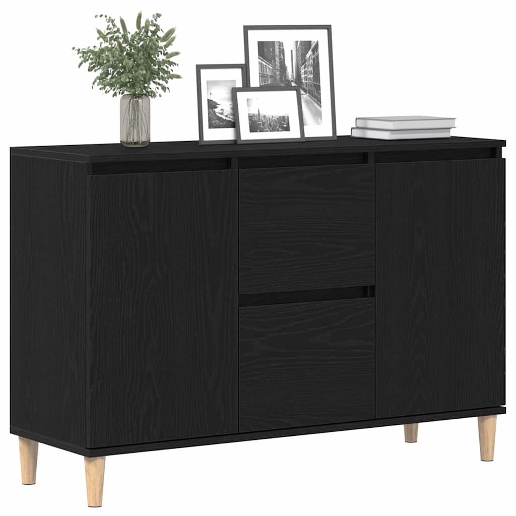Sideboard with Drawer Black 102 x 35 x 60 cm Engineered wood
