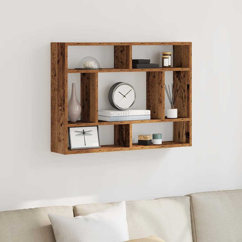 Wall Shelf Old Wood 75x16x55 cm Engineered Wood